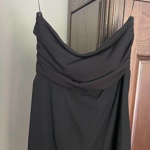 Theory Black Strapless dress